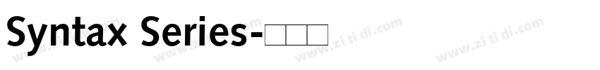 Syntax Series字体转换